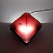 Warmes atmosphärisches Licht Selene Illuminazione Murano Wandleuchte eingeschaltet