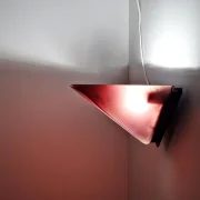 Warmes atmosphärisches Licht Selene Illuminazione Murano Wandleuchte eingeschaltet