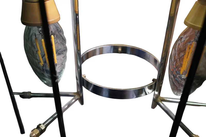 Dekorative verchromte Sechskantschrauben Veca Leuchten Metallstruktur Detail