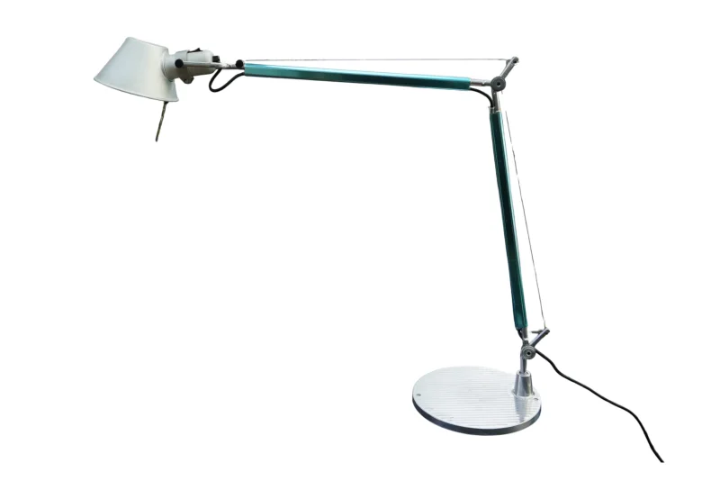 Artemide Artemide Tolomeo Tavolo – Frühe Edition „Patent pending", Petrol/Türkis, De Lucchi 1987 Tavolo – Michele De Lucchi, Petrol/Türkis, Italien 1990er