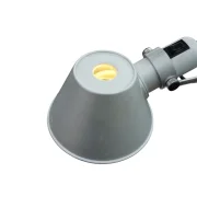 Konischer Aluminiumschirm mattsilber Artemide Tolomeo 360 Grad drehbar