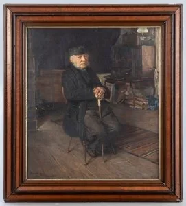 Peters-Weber – Der Alte, Öl auf Leinwand, signiert und datiert 1901, Altona, originaler Holzrahmen