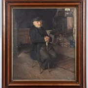 Peters-Weber – Der Alte, Öl auf Leinwand, signiert und datiert 1901, Altona, originaler Holzrahmen