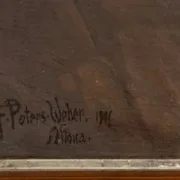 Signatur F. Peters-Weber 1901 Altona, unten links, originale Künstlersignatur