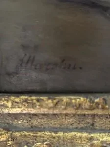 Ferdinand Marohn, unten links, originale Künstlersignatur 19. Jahrhundert