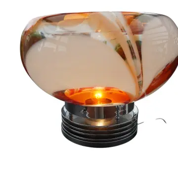 AV Mazzega Murano Swirl Glass Vintage Italian Table Lamp, attr. Carlo Nason