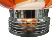 AV Mazzega Murano Swirl Glass Vintage Italian Table Lamp, attr. Carlo Nason