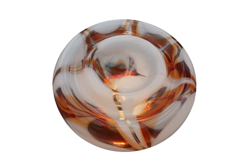 AV Mazzega Murano Swirl Glass Vintage Italian Table Lamp, attr. Carlo Nason