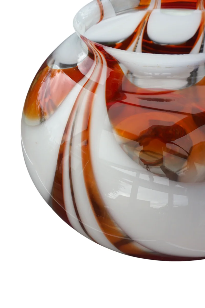 AV Mazzega Murano Swirl Glass Vintage Italian Table Lamp, attr. Carlo Nason