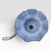 AV Mazzega Fazzoletto Black Murano Glass Vintage Italian Pendant Light