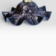 AV Mazzega Fazzoletto Black Murano Glass Vintage Italian Pendant Light