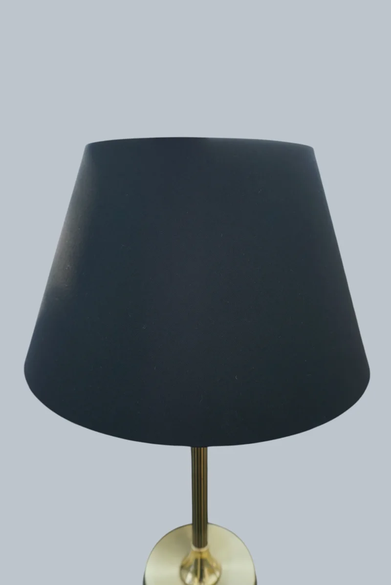 Konischer schwarzer Textilschirm Einar Bäckström B70 Swedish Modern 1950er