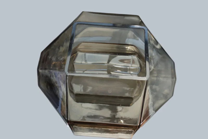 Detailansicht mundgeblasenes Murano-Glas Vistosi 1950er Jahre