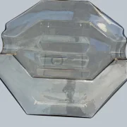Detailansicht mundgeblasenes Murano-Glas Vistosi 1950er Jahre