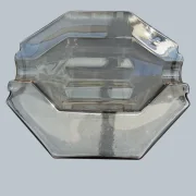 Detailansicht mundgeblasenes Murano-Glas Vistosi 1950er Jahre