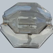 Detailansicht mundgeblasenes Murano-Glas Vistosi 1950er Jahre