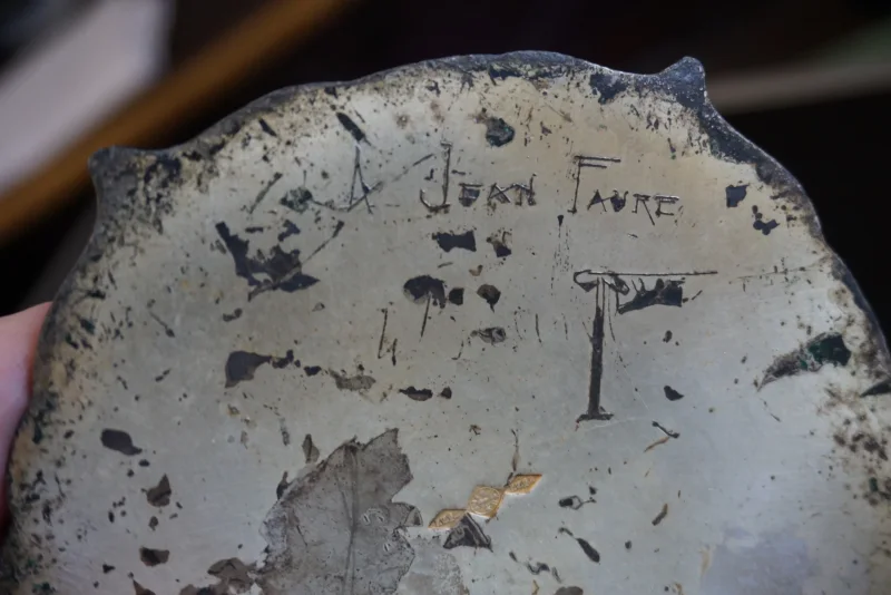 Handgravierte Widmung À Jean Faure Kunstsammler Musée Faure Aix-les-Bains