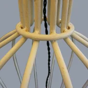 Skulpturaler Fuß Jean Royère Mille Patte Stehlampe organische Linienführung