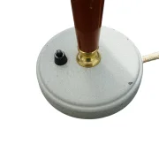 EOS Nässjö Vintage Swedish Desk Lamp, Teak, Brass and Hammer Lacquer