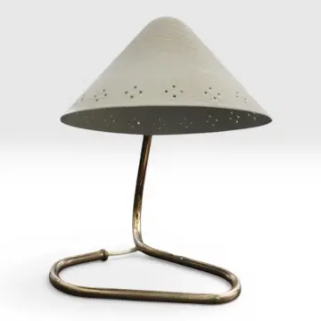 Gnosjö Konstsmide GK14 Vintage Swedish Desk Lamp by Erik Wärnå, Salmon Wrinkle Lacquer