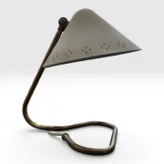 Gnosjö Konstsmide GK14 Vintage Swedish Desk Lamp by Erik Wärnå, Salmon Wrinkle Lacquer