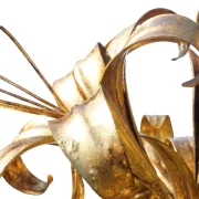 Hans Kögl Lily 6-Light Vintage Florentine Gilt Tole Chandelier