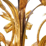 Hans Kögl Lily 6-Light Vintage Florentine Gilt Tole Chandelier