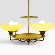 Harald Notini for Böhlmarks Swedish Grace chandelier Stockholm 1920s, Art Deco
