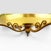 Böhlmarks Lampfabrik Swedish Grace Chandelier, attr. Harald Notini, Brass and Opal Glass