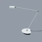 Lumina Daphine Tischleuchte Tommaso Cimini weiß Halogen 1975 Gesamtansicht