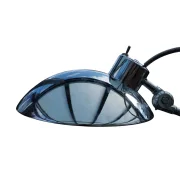 Halbrunder Reflektor Dulton Schreibtischleuchte Chrom Industrial Design