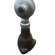 Authentische Industrie-Patina Flugrost Farbabrieb ASEA Triplex Wandleuchte