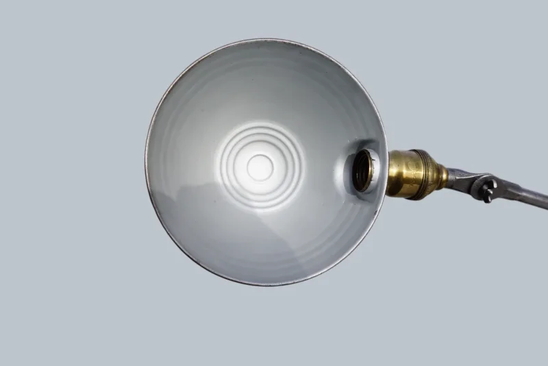 O.C. White Vintage American Industrial Work Lamp, Original Knuckle Joint