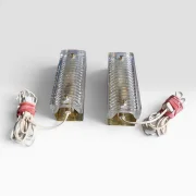 Hillebrand Model 8971 Vintage German Ice Glass Wall Sconce Pair
