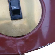 Integrierter Schalter im Reflektor Solere Paris Schreibtischlampe Bakelit