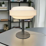 Temde Space Age Table Lamp — Opal White Glass