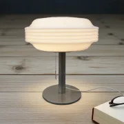 Temde Space Age Table Lamp — Opal White Glass