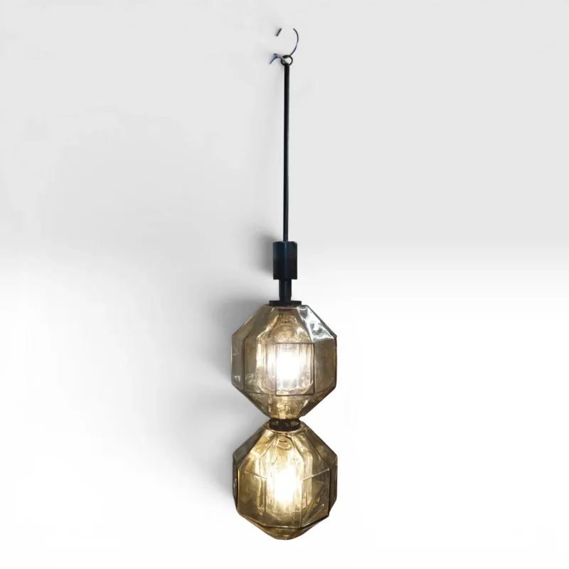 Vinicio Vianello for Vistosi Murano glass pendant lamp Italy 1950s, handblown