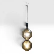 Vinicio Vianello for Vistosi Murano glass pendant lamp Italy 1950s, handblown